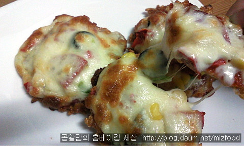 찬밥과 아이간식 완벽 해결~~<누룽지미니피자>