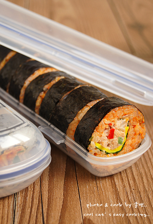 고추장으로 비벼 낸 매콤 참치 김밥