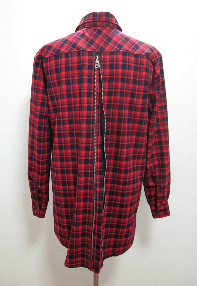 zipper flannel shirt